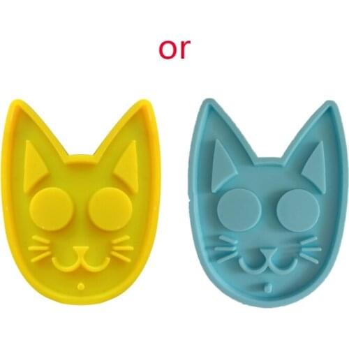 T5UF DIY Cat Key Chain Pendant Casting Silicone Mould Crafts Decoration Keychain Jewelry Making Tool Crystal Epoxy Resin Mold