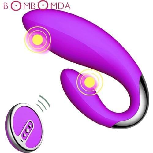 U Shape Couple Vibrator Sex Toys For Adults Wireless Remote Control G Spot Clitoris Massager Vagina Masturbator Female Vibrators