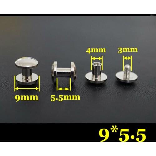 50pc Q5-9x5.5 Solid Brass belt screw Chicago Screw Leathercraft