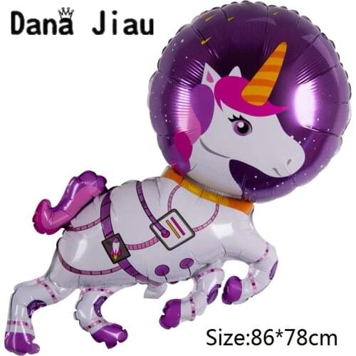 Dana jiau cartoon animal astronaut foil balloon Aviation dream HAPPY BIRTHDAY party decoration UFO planet explore theme ball