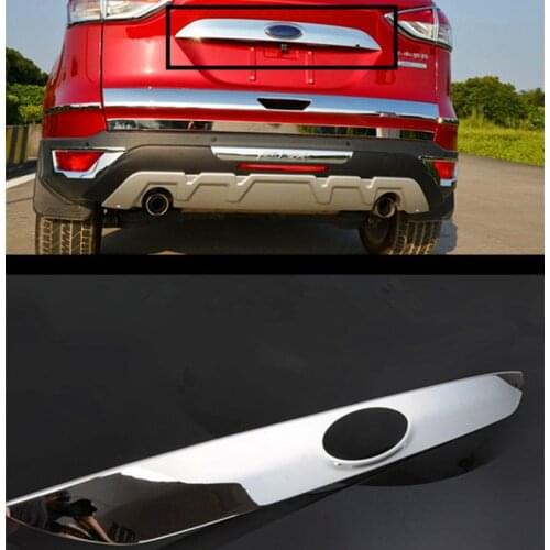 High Quality Car-styling Car Rear Trunk Trim Tailgate Trim For Ford Kuga escape 2013 2014 2015 ABS Chrome 1pc Car Accessories