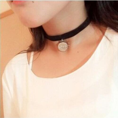 Bottle Cap Velvet Choker Women Fashion Cute Chic Necklace Collar Gothic Punk Style Trendy Choker Chain Adjustable Velvet Gift