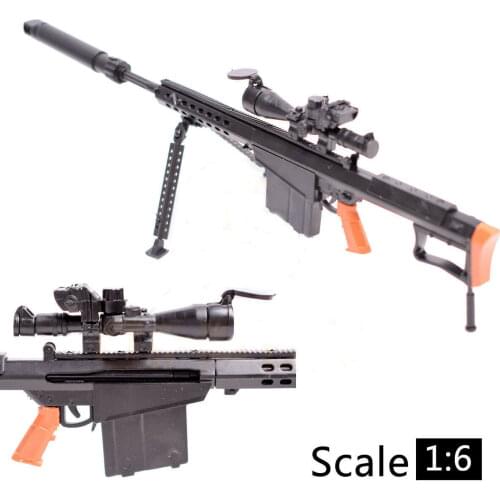 1:6 M82A1 Barrett Sniper Rifle Assembling Toy Gun Model Assembly Puzzles Building Bricks Plastic Weapon For Action Figure