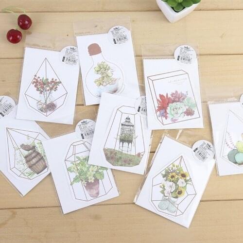 1pcs Stationery Creative Modeling Flower House Story Greeting Card Greeting Card Plant Flower Card