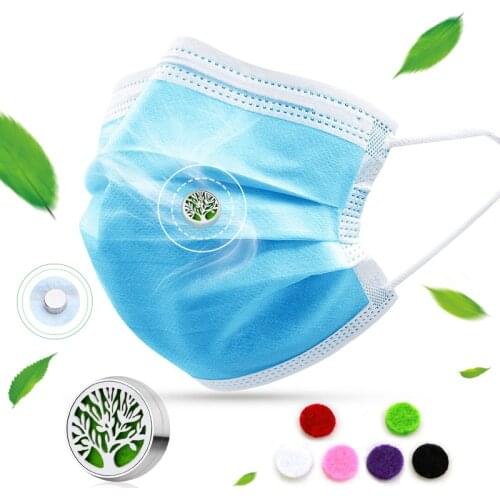 12mm Stainless Steel Diffuser Locket For Masks Magnetic Buckle Brooch DM206-12MM