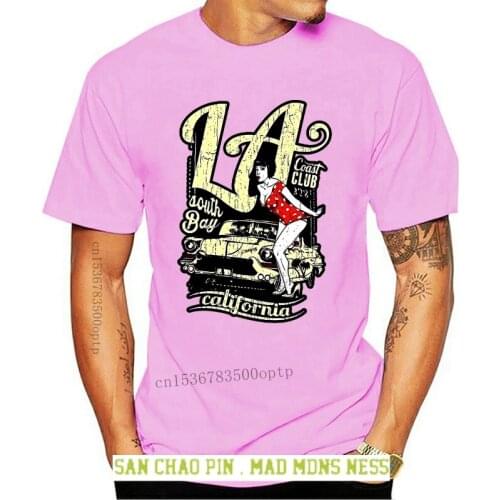 2020 Fashion Hot TShirt Pinup Hot Rod Classic Car Auto LA Californien USA Rockabilly Auto V8 T shirt