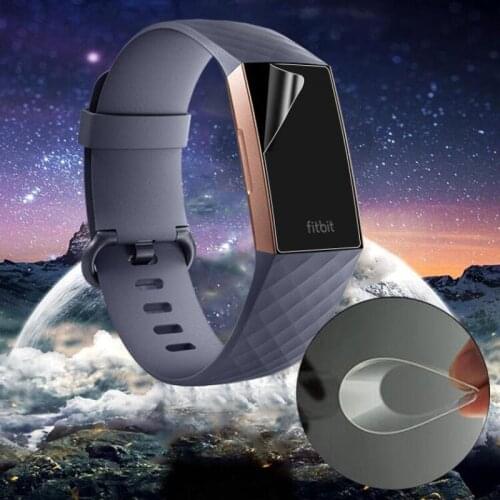 3pcs Clear Protective Film Guard For Fitbit Charge 3 4 Charge3 Charge4 Smart Band Watch Wristband Full Screen Protector Cover