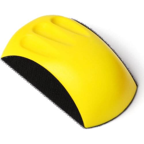6 Inch 1 Piece Mouse Shaped Foam Hand Grinding Hook & Loop Backing Pad Sandpaper Holder Sanding Grinding Block