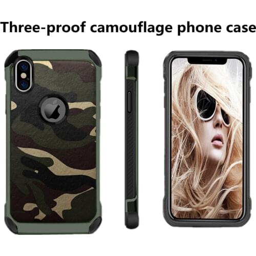 KQJYS Army Camo Camouflage Case For iPhone 7 8 6 6s Plus iPhone 11 Pro Shockproof Armor Case For iPhone XS Max XR Phone Cover