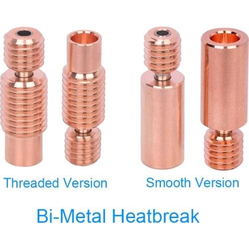 Bi-Metal Heatbreak Bimetal Heat break for E3D V6 Throat hotend heater block for Prusa i3 MK3 Break 1.75MM Filament Smooth