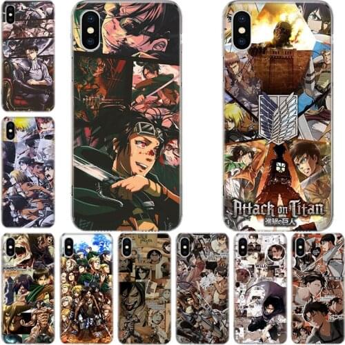 Hot Attack on Titan Manga Phone Case For Iphone 11 12 Mini Pro XS Max XR X 8 7 6 6S Plus SE 2020 5 5S SE Cover Shell Coque