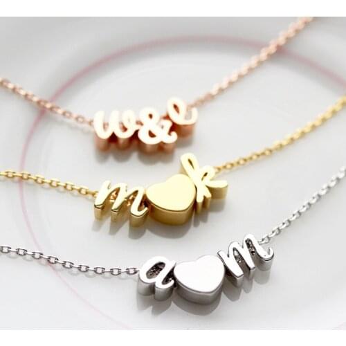 Cursive Initial Necklace -Tiny Script Letter Personalized Gift for Her, Custom Personalized Bridesmaid Gift Wedding,Dropshipping
