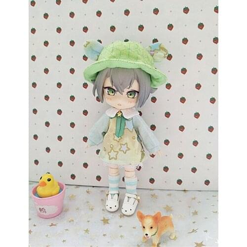 Childrens hand toys 1/12 ob11 doll doll clothes hoodie with big cap available BJD / SD doll accessories ob11doll Sports pants