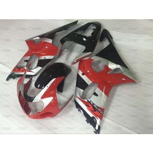 GSXR600 GSXR750 GSXR1000 2000 - 2003 K12 Body Kits GSXR600 GSXR750 GSXR1000 2000 01 00 Red Silver Black Fairing