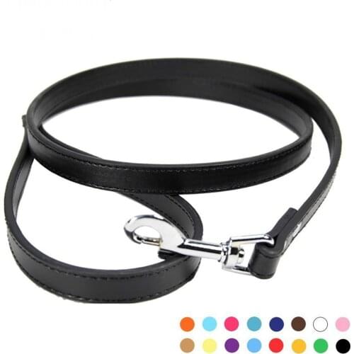 Good Quality Leash For Dogs S#1.5*120 Cm M#2.0*120 Cm Pink Black Red Pet Outdoor Walking Soft Pu Leather Dog Leashes Lead