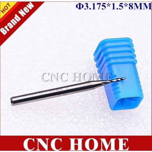 5pcs 3.175*1.5*8MM Import Tungsten Carbide Cutting Bits, Spiral Endmill Cutter for Aluminum Sheet, Router Bits, CNC Carving Tool