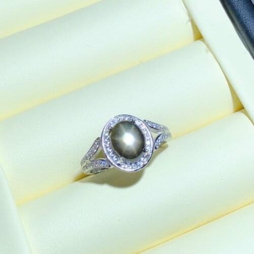 Rings for Women Luxury Jewelry Wedding Sapphire Star Ring with Good Color Ring 7mm*9mm