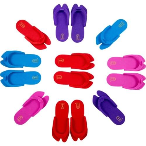SVART 100 Pairs Pedicure Disposable Slippers for Hotel Nail Salon Spa Pedicure High Quality Eva Foam Pedicure Slippers Random Color pedicure tools professional foot feet care skin care products