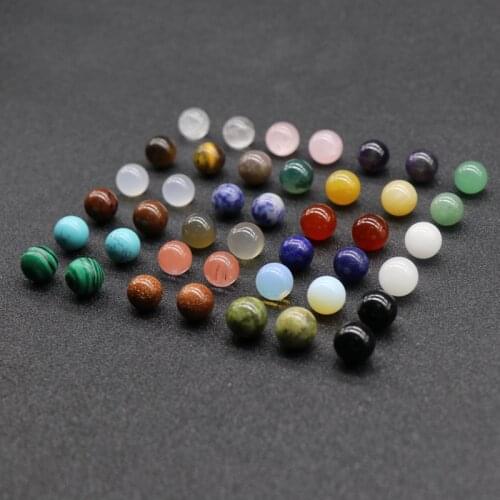 10mm Round Quartz Stone Jewelry Beads Ball Charms No Hole Healing Natural Pink Crystal DIY Decoration Wholesale Gift