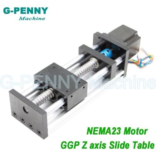Linear Motion Guide Rail Moving length 100mm Ball Screw 1204/1605/1610 Moving working table X Y Z Axis with Nema23 Stepper Motor