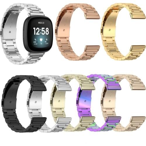 Metal band For Fitbit Versa 3 Smart Watch Accessories Man Woman Stainless Steel Wrist Strap For Fitbit Sense