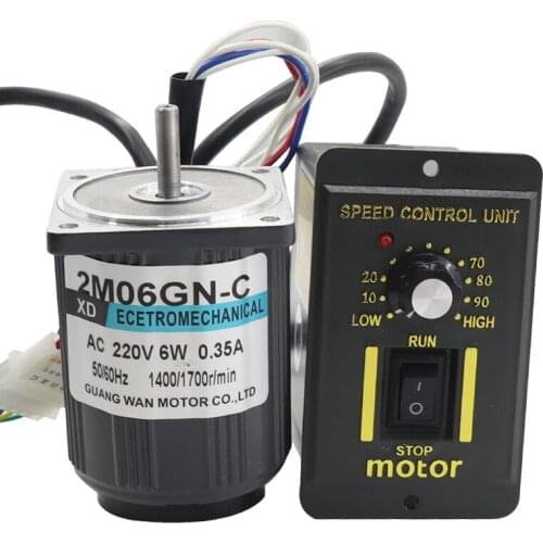 Cinda 220V AC motor 6W 0.13A speed 1400-2800 rpm, single-phase micro fast motor high-speed forward and reverse control small mot