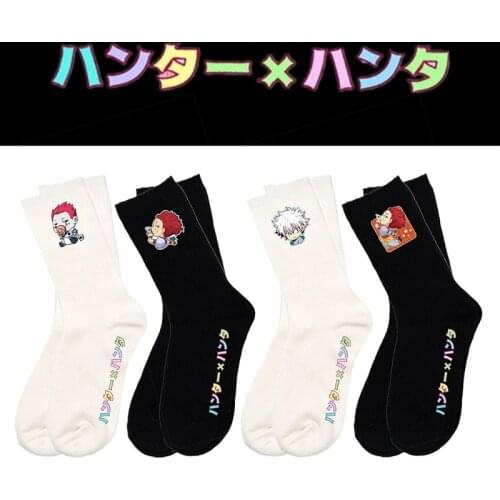 HUNTER HUNTER Sock Mens Crew Anime Man Sock Adult Kawaii Sox High Quality Warm Cotton Autumn Winter Unisex Trendy Calcetines