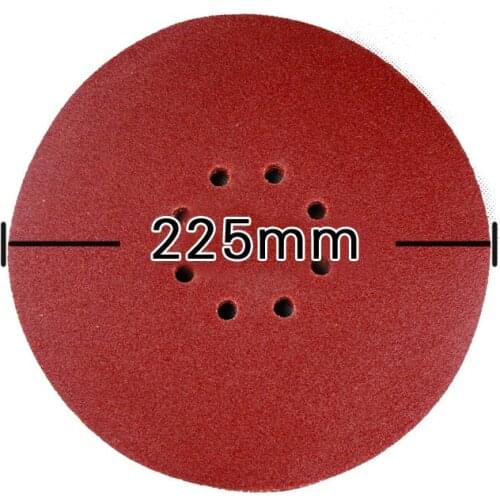 New 50pcs 9" 225mm Diy Self-adhesive sandpaper with 8 holes Abrasive paper Flocking sandpaper sheet 60#-400# for Wall polishing