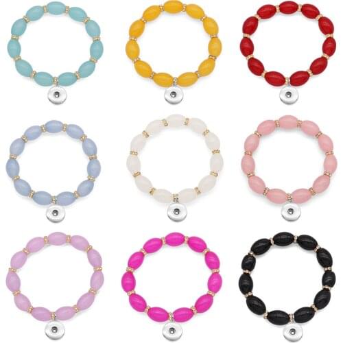 New Fashion 18mm Snap Button Bracelet DIY Jewelry KB016