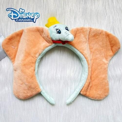 Disney Dumbo 3D Big Ear Headband Cute Cartoon Elephant Plush Headwear Ear Girl Cosplay Kid Soft Original Mickey Mouse Headbands
