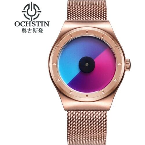 OCHSTIN Luxury Brand Watch Men Stainless Steel Mesh Strap Sports Watches Men Fashion Quartz Wristwatches Montre Homme