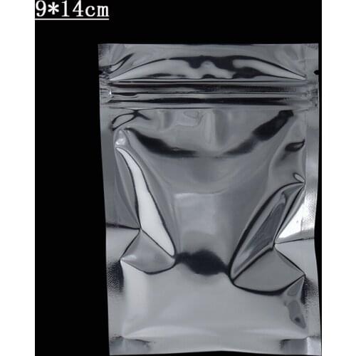 Zip Lock Mylar Package Bags Dried Food Coffee Tea Smellproof Aluminum Foil Packaging Pouch Flat Self Seal Zipper Bag 100Pcs/lot