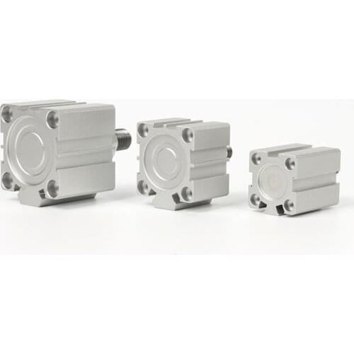 SDA Type Bore 25mm stroke 5/10/20/25/30/40/50/55/60/65/100mm double acting SDA25 compact air pneumatic piston cylinder Female