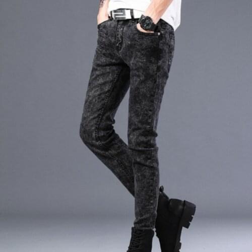 Casual Black Jeans Men Summer 2021 Zipper Stretch Skinny Jeans Street Hole Ripped Biker Denim Pencil Pants Male Plus Size 27-34