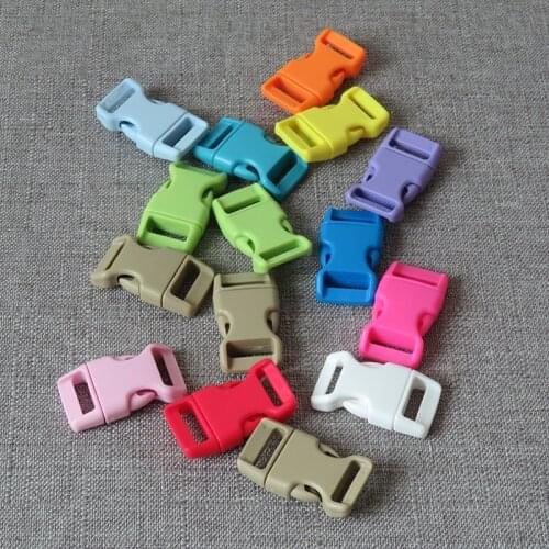 50pcs/lot 15mm wholesale plastic release buckle strap belt buckle for bag dog collar paracord sewing DIY accessory good quality