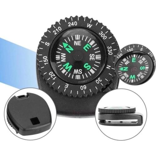 Mini Watch Band Button Compass Bracelet Camping Hiking Accessories Survival Mini Compass Outdoor Pocket L0J8