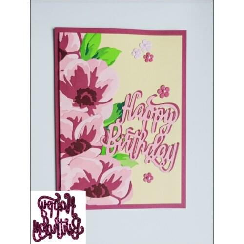 New Happy Birthday message cutting Die, scrapbook Metal Die, stamping Stamps and Die