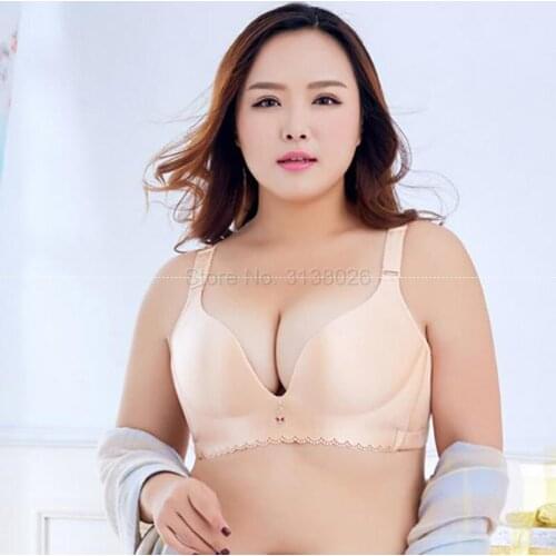 Thin Women Plus Size Bra B C D E Sexy Bra Female Lingerie Deep V Sexy Big Size Bra Women Brassiere