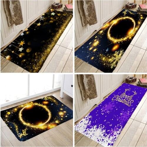 Creative 3D Printing Christmas Hallway Carpets and Rugs for Bedroom Living Room Carpet Kitchen Bathroom Anti-Slip Floor Mats