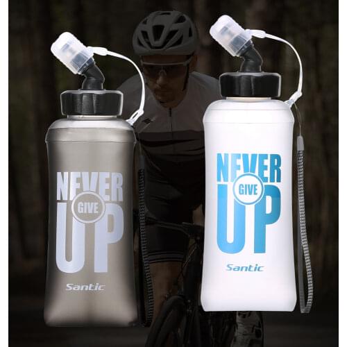 Santic Cycling Water Bottle Summer New Product Cycling Sports Bottle With Flip Cover to Prevent Dust and Squeeze Water 500ML