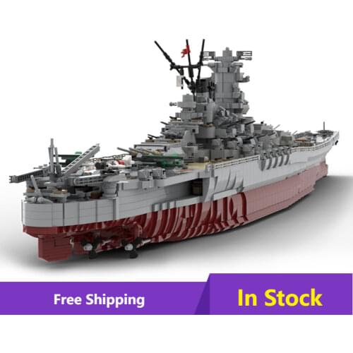 Military Warship Navy Aircraft Army Figures Building Blocks IJN Yamato 1:200 Army Warship Construction Bricks Children Toys