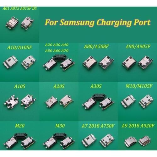 50pcs Charger Micro USB Charging Port Dock Connector Socket For Samsung Galaxy A70 A60 A50 A40 A30 A20 A80 A90 A20S A30S M10 M20