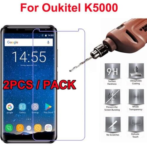 2PC Oukitel K5000 Tempered Glass Screen Protector Guard Scratch Proof Front Tempered Glass Film For Oukitel K5000 Mobile Phone