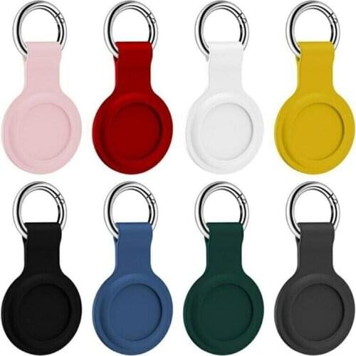 1pc Leather Protective Cover For Apple Airtags Tracker Case Anti-Lost Alarm Tag Protector Cover