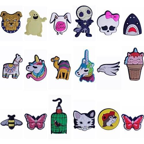 1PCS PVC Cartoon Fridge Magnetic Sticker Dog Ghost Bad Bunny Skull Bow Horse Shark Refrigerator Magnets Children Gift Photo Wall