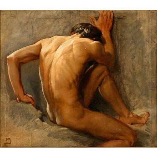 100%Handmade Oil Painting Hand charming human body model, healthy muscular man interested in same sex