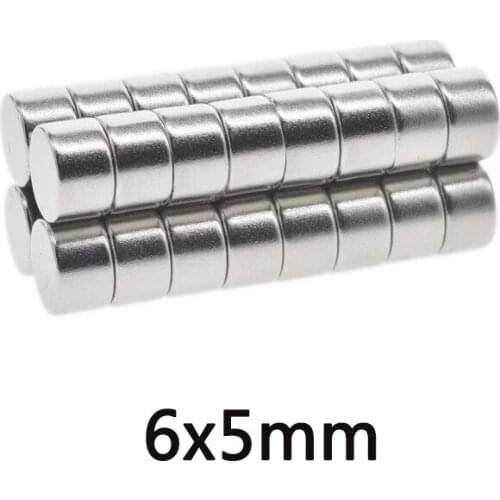 20/30/50pcs 6x5mm Rare Earth Neodymium Magnets 6mmx5mm Super Powerful Strong Magnets 6x5mm Small Round Diameter 6*5mm