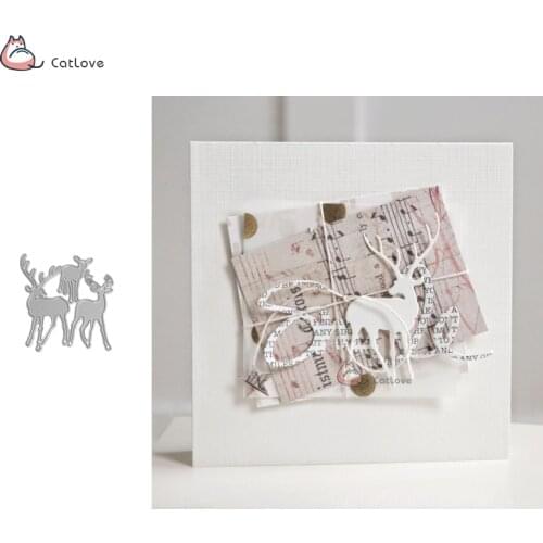 3PCS/Lot Deer Metal Cutting Dies Christmas Stencils For DIY Scrapbooking Paper Card Decorative Craft Embossing Die Cuts New 2019