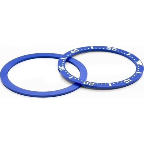 38mm Diameter White on Blue Ceramic Bezel Insert For Submariner Mens Watch Watches Replace Accessories Watch Face New