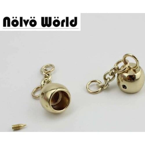 50pcs finished 5 colors die casting metal fitting hardware bags accessories screw bag tassel cap connector hanger wholesale